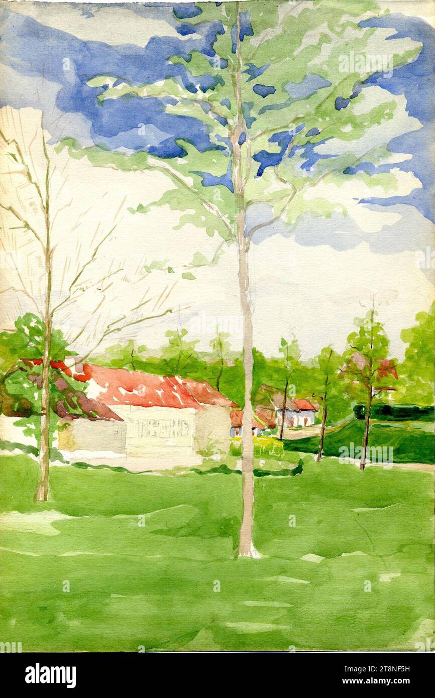 Aquarelle Originale De Frederick Charles Winby (1875-1959) – 'L'auberge De Campagne'