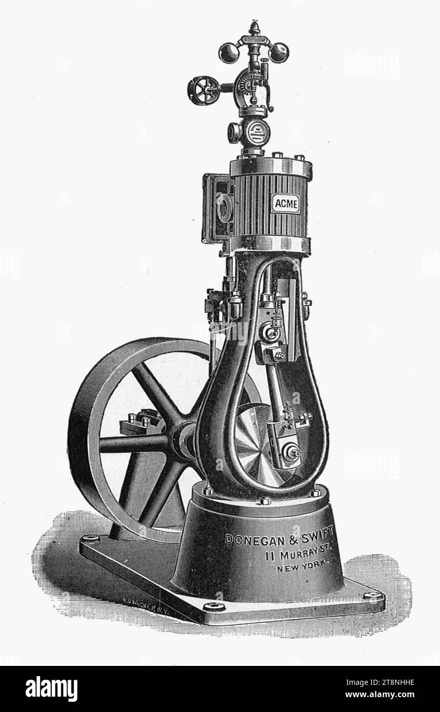 Vertical bottle steam engine (New Catechism of the Steam Engine, 1904 ...