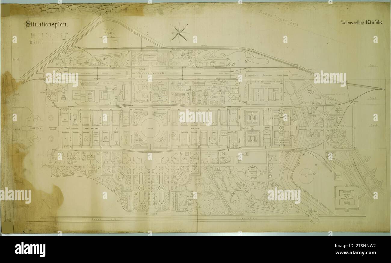 Vienna II, World Exhibition 1873, site plan, Carl von Hasenauer (Vienna