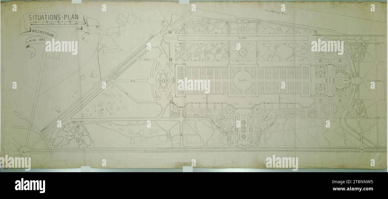 Vienna II, World Exhibition 1873, site plan, Carl von Hasenauer (Vienna