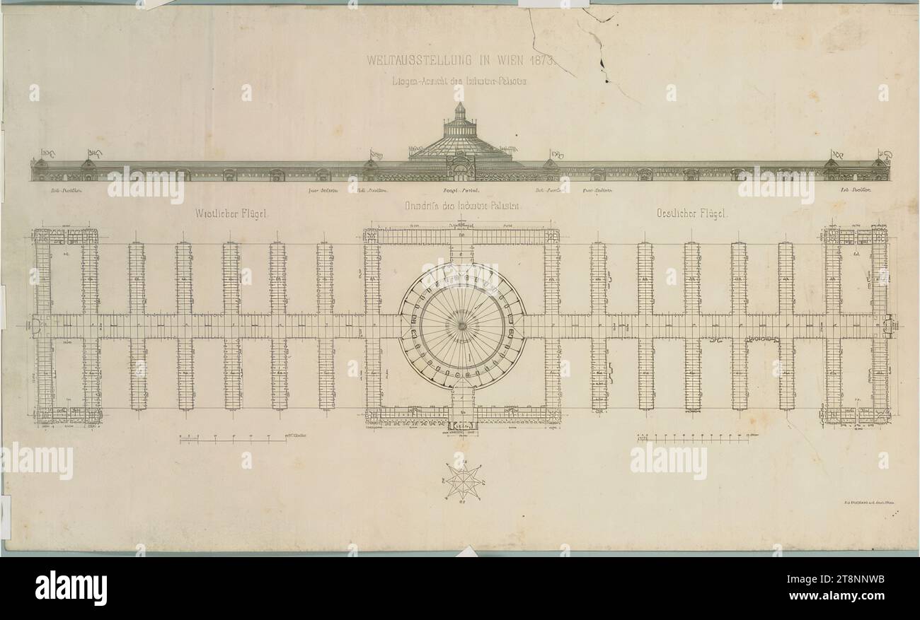 Vienna II, World Exhibition 1873, site plan, Carl von Hasenauer (Vienna