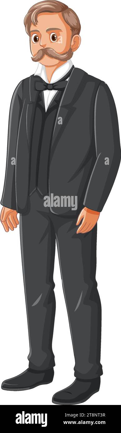 A vector illustration of an old man wearing a suit Stock Vector Image ...