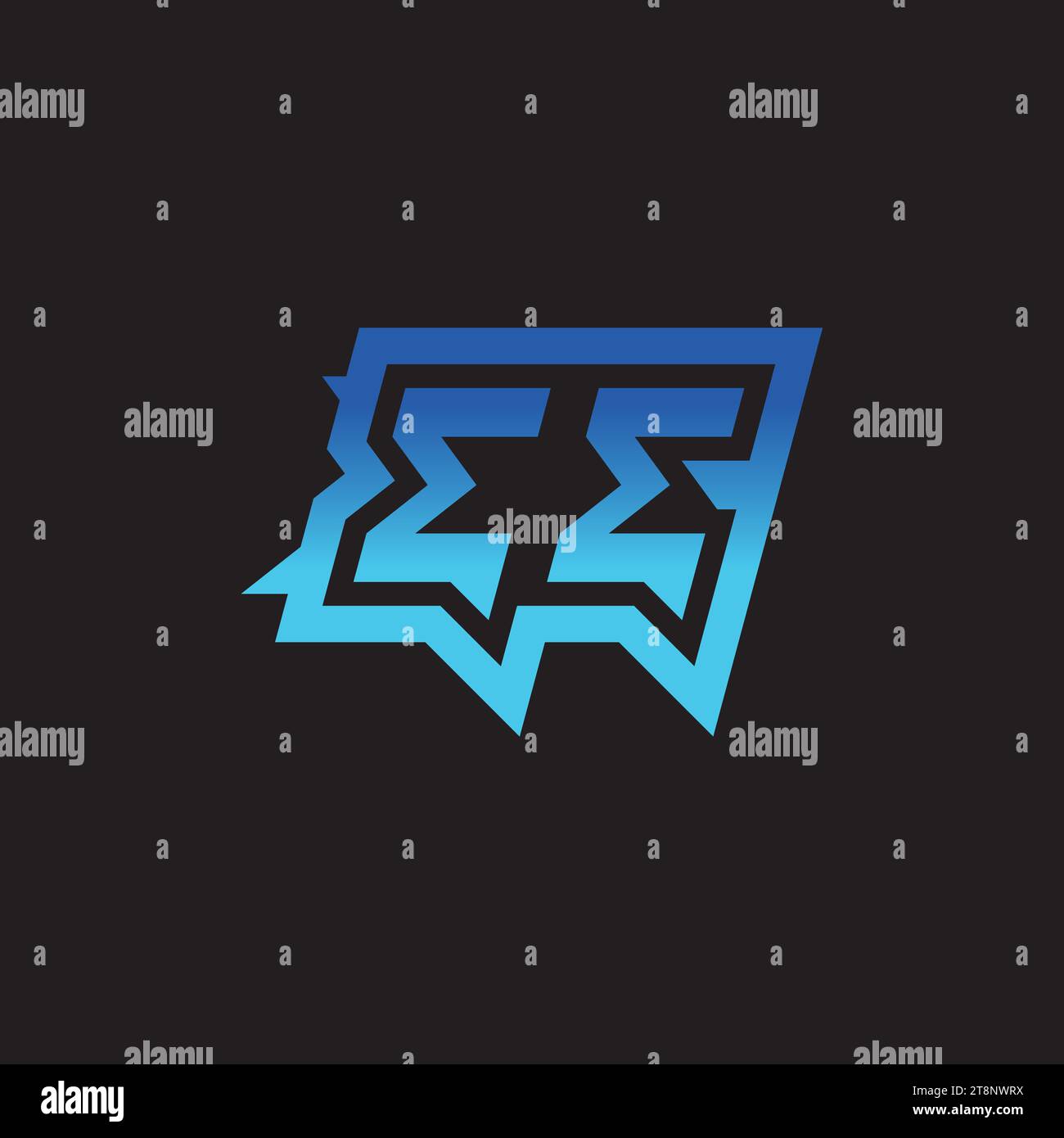 EE initial inspiration logo design esport and gaming clan ideas Stock Vector