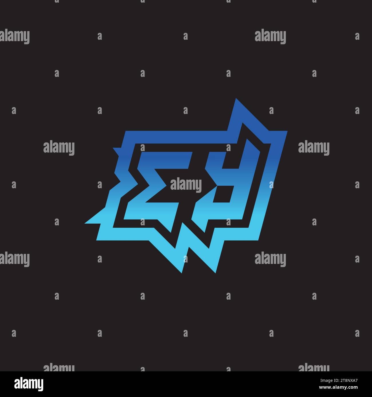 EY initial inspiration logo design esport and gaming clan ideas Stock ...