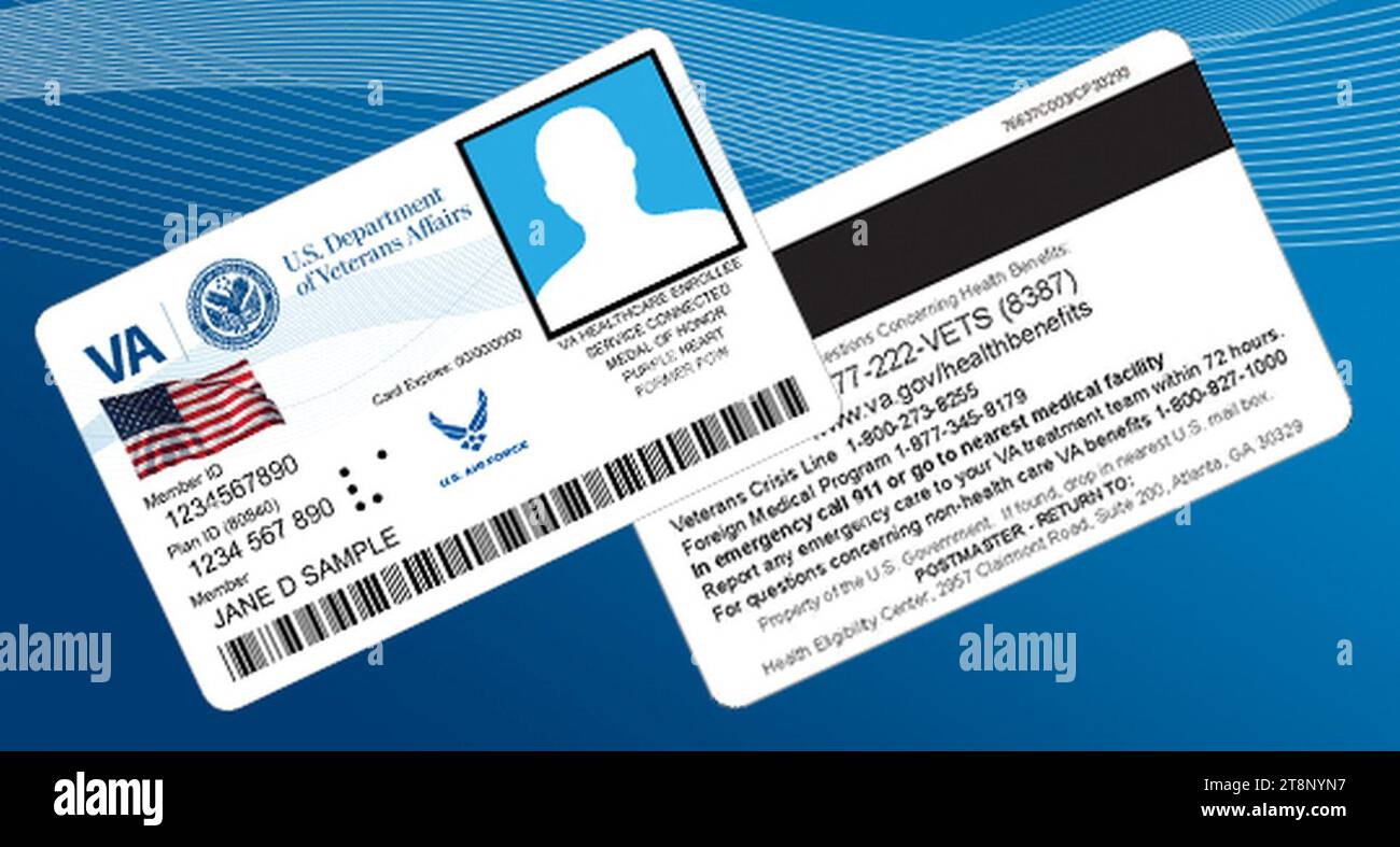 Veteran Health Identification Card (VHIC). Stock Photo