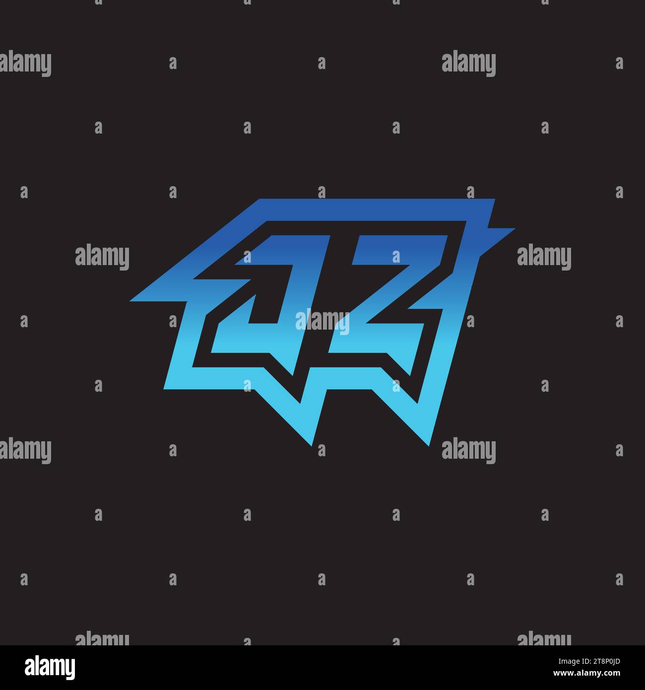 JZ initial inspiration logo design esport and gaming clan ideas Stock Vector