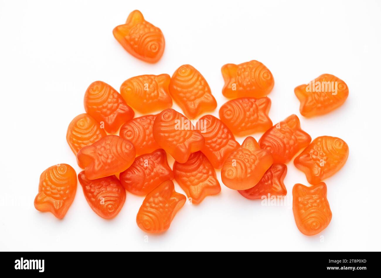 Vitamins for children, jelly gummy fesh candy on white background Stock Photo Alamy