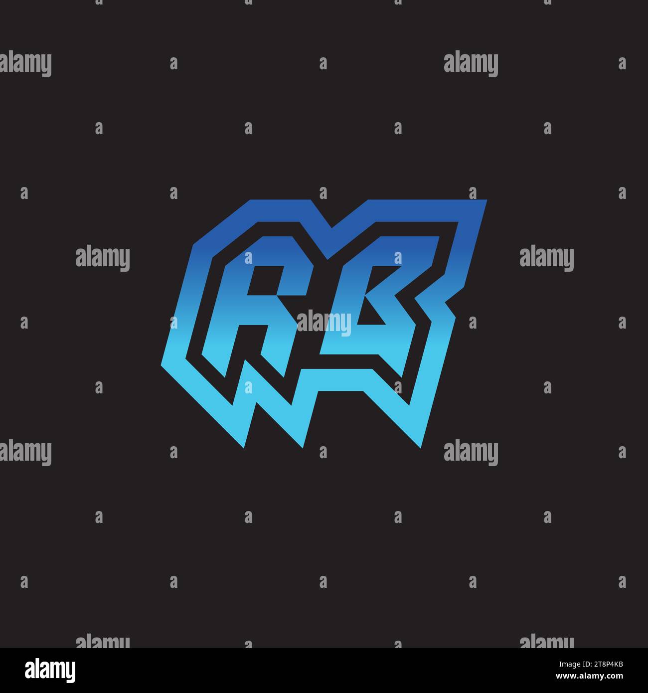 RB initial inspiration logo design esport and gaming clan ideas Stock ...