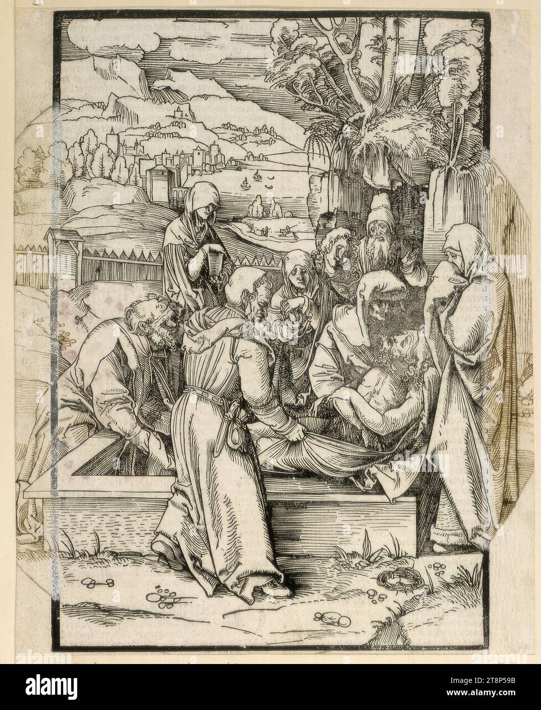 the-burial-of-christ-torn-disc-originally-a-woodcut-for-ulrich