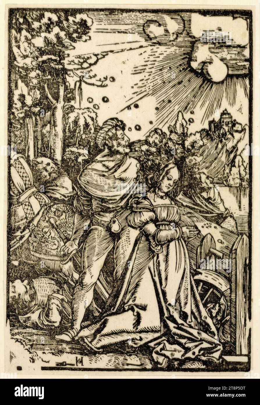 The Martyrdom of Saint Catherine, Hans Schäufelin (Upper Rhine c. 1482/83 - 1539/40 Nördlingen), c. 1510, print, woodcut, sheet: 23.3 x 15.7 cm Stock Photo