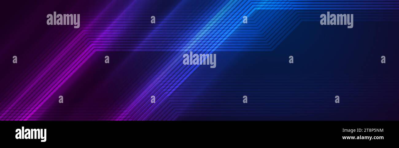 Blue purple glowing neon lines geometry abstract background. Vector ...