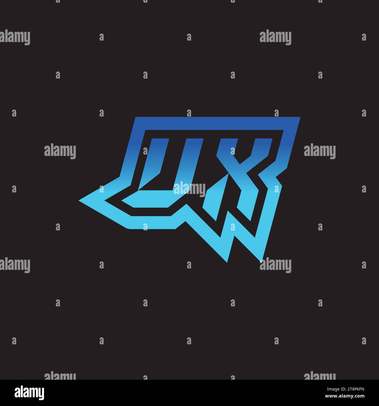 UX initial inspiration logo design esport and gaming clan ideas Stock ...