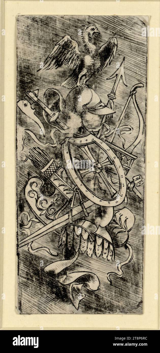 Trophy, Master of 1515 (Italy/Germany, 1509 ?/1515 - 1520), (1st third 16th century), Printmaking, drypoint, 116mm x 49mm Stock Photo