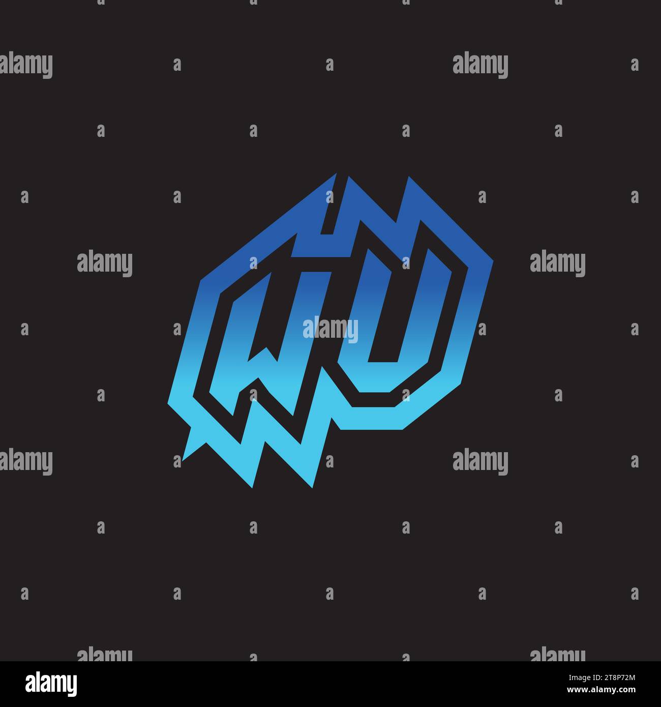 WV initial inspiration logo design esport and gaming clan ideas Stock Vector