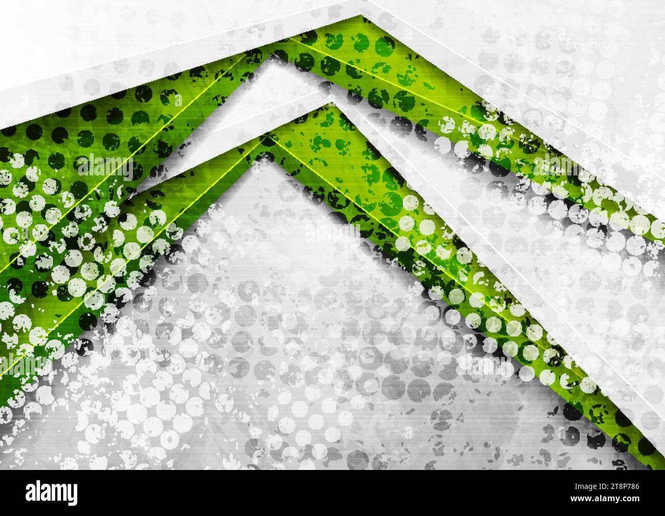 Grunge abstract tech backgroud with 3d geometric shapes. Vector design Stock Vector