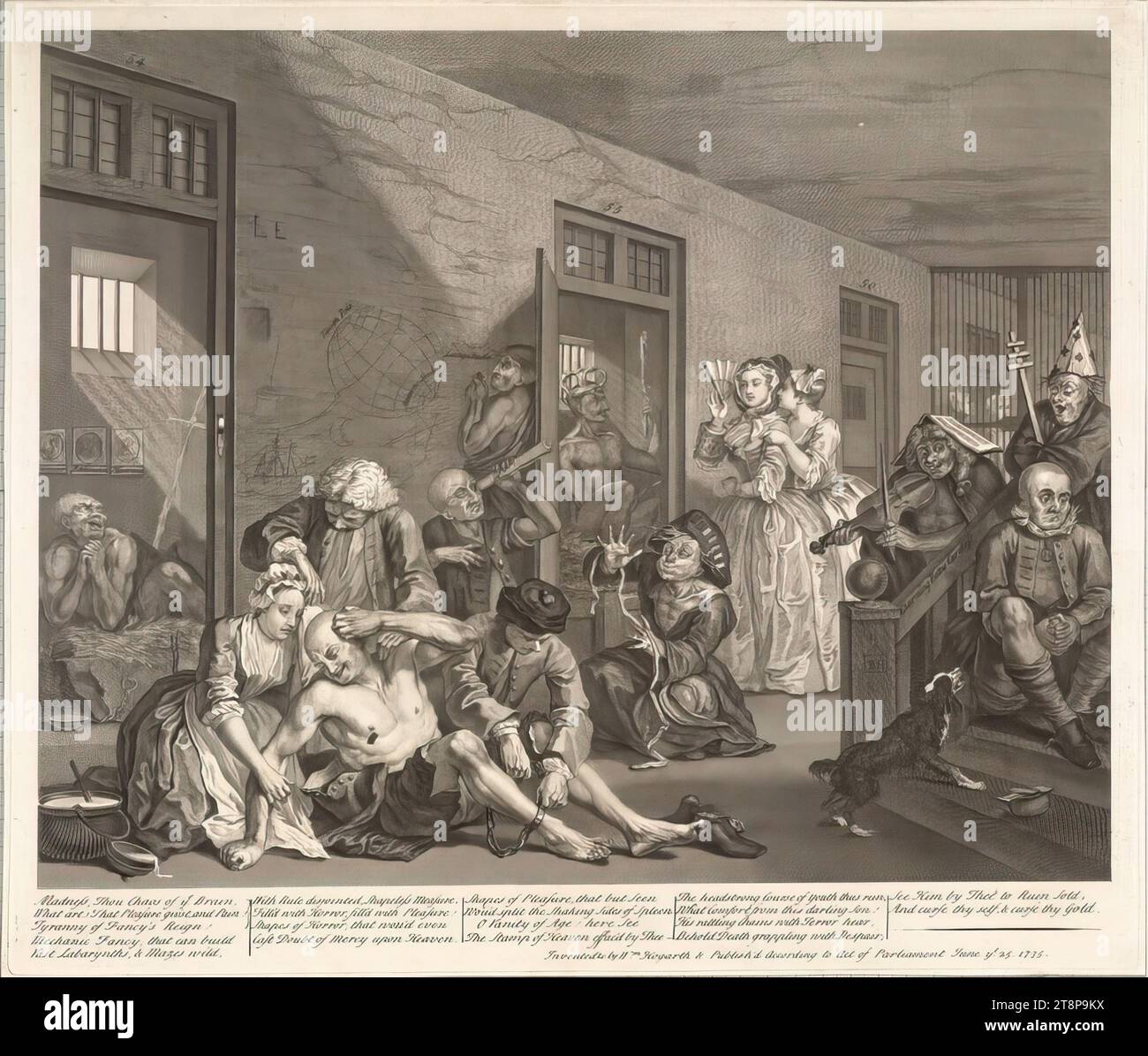 The Rake's Progress 8, The Rake's Progress, William Hogarth (London