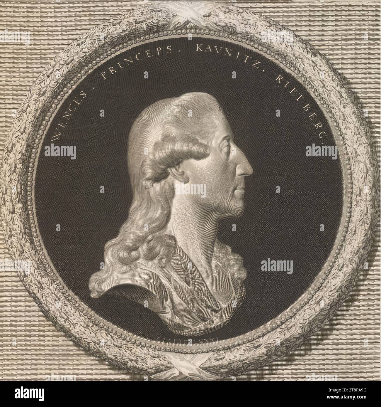Medallion of Count Wenzel Anton von Kaunitz-Rietberg, 1786, print ...