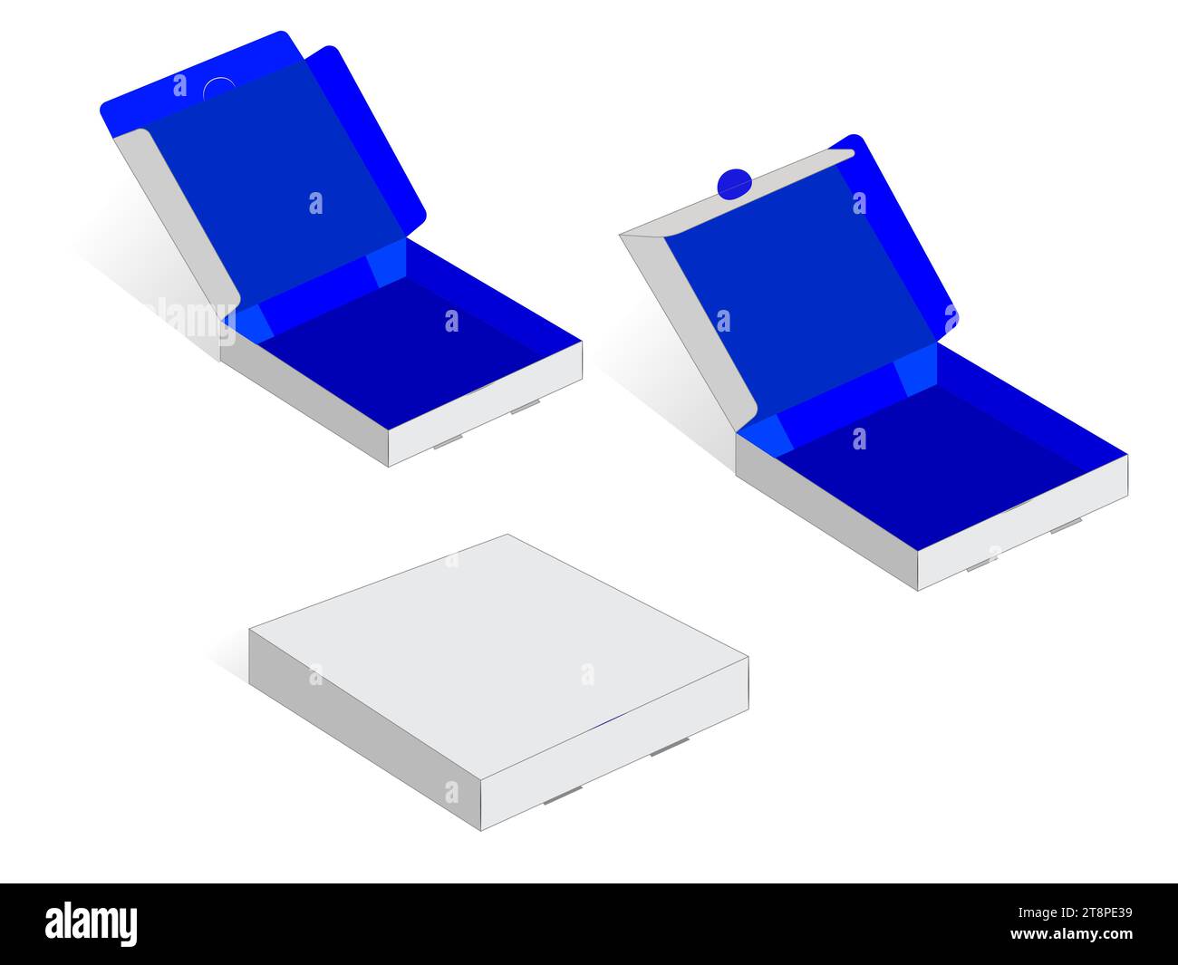 Pizza Box, Gift box, Storage Box, Dieline Template Editable Vector File