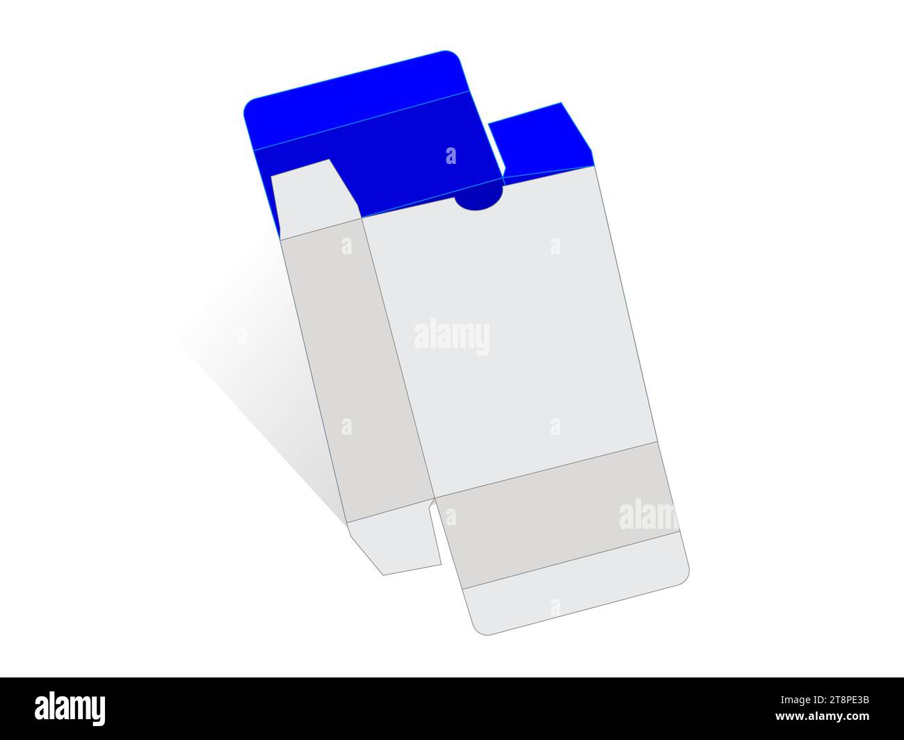 Shop Box Dieline Template, Editable Vector File Stock Vector