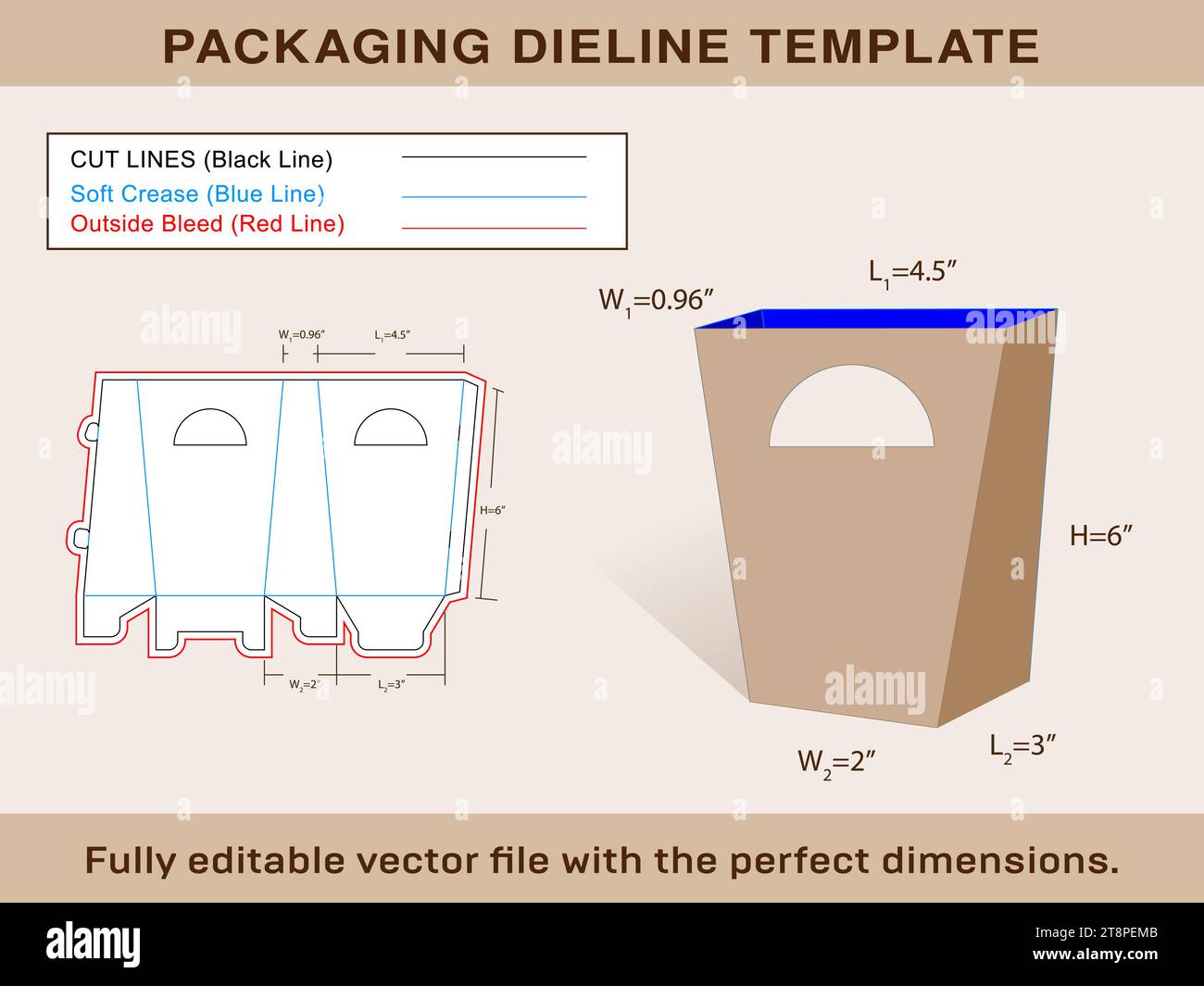 Large Gift Box Storage Box Die line Template Editable Vector File Large Gift Box Storage Box Die line Template Editable Vector File