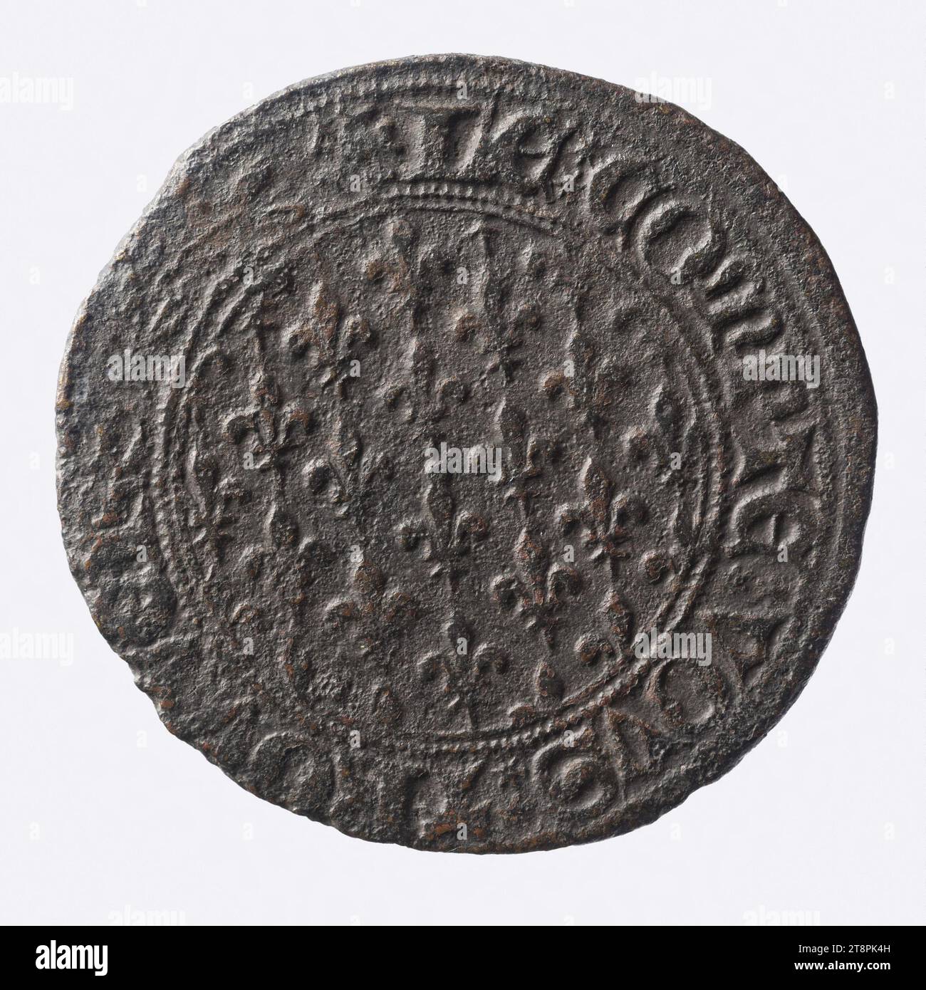 Counting token with lilies and cross, 13th15th century, Numismatic