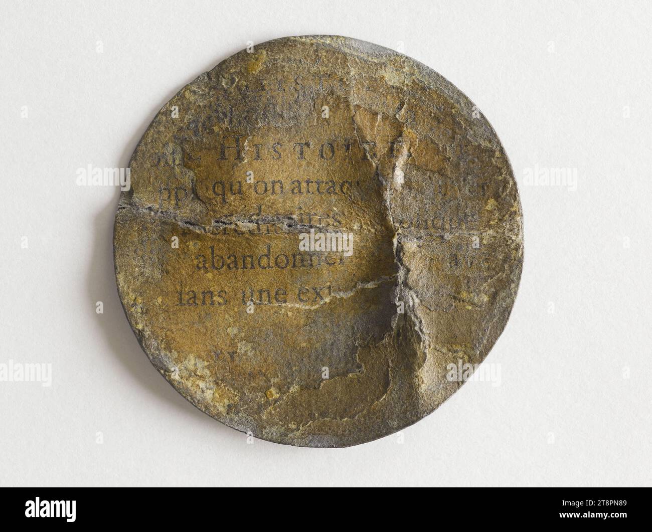 proof of the stamp of Bonaparte first consul, year VIII, Andrieu, Bertrand or Jean-Bertrand, Engraver in medals, Susse, Array, Numismatic, Medal, Dimensions - Work: Diameter: 4.9 cm, Weight (type size): 11.83 g Stock Photo