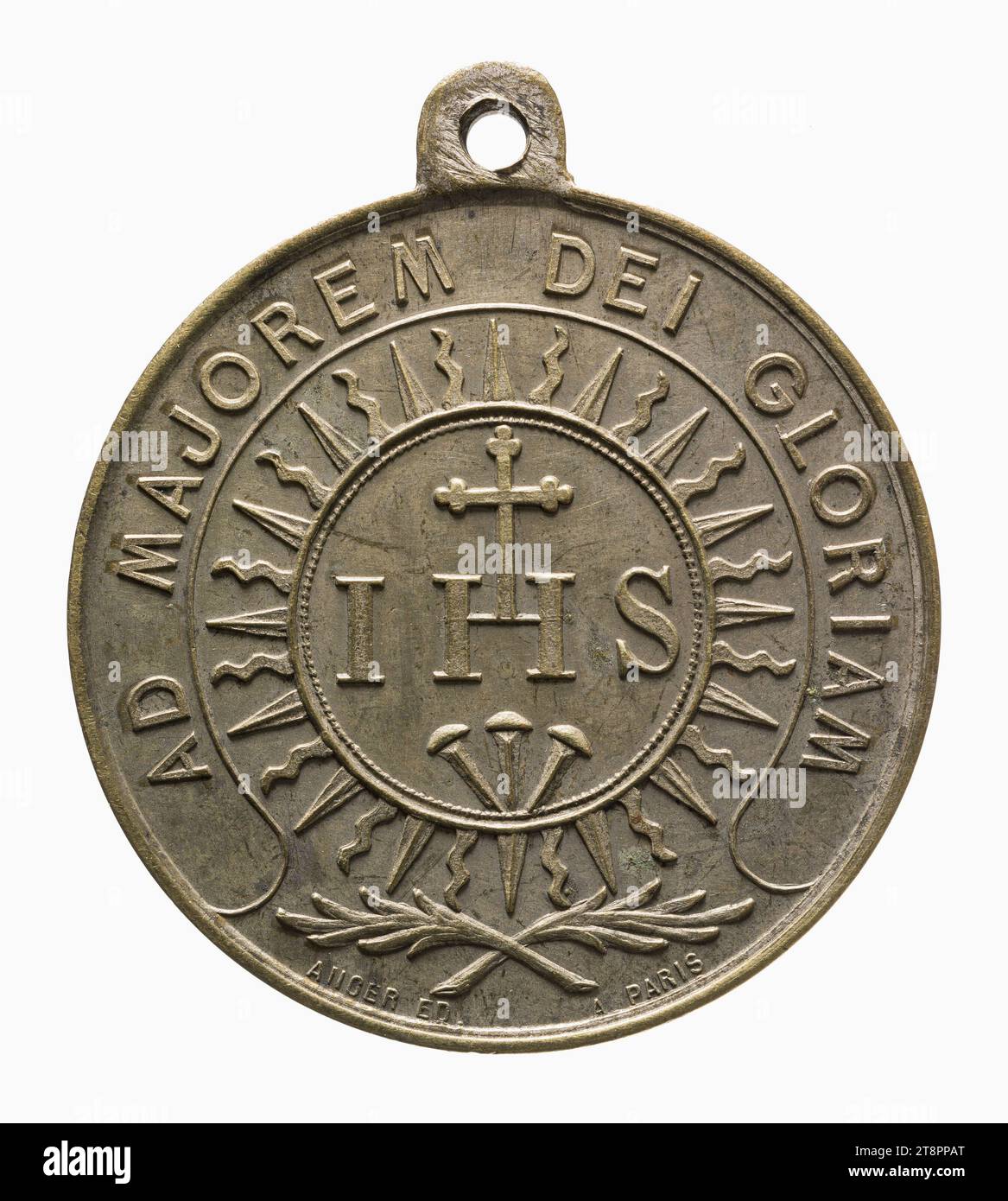 Members of the Society of Jesus shot by the Paris Commune, May 24-26, 1871, Anger (Monsieur), Editor, In 1871, Numismatic, Medal, Copper, Silver plated = silver plating, Dimensions - Work: Diameter: 2.7 cm, Weight (type dimension): 6.7 g Stock Photo