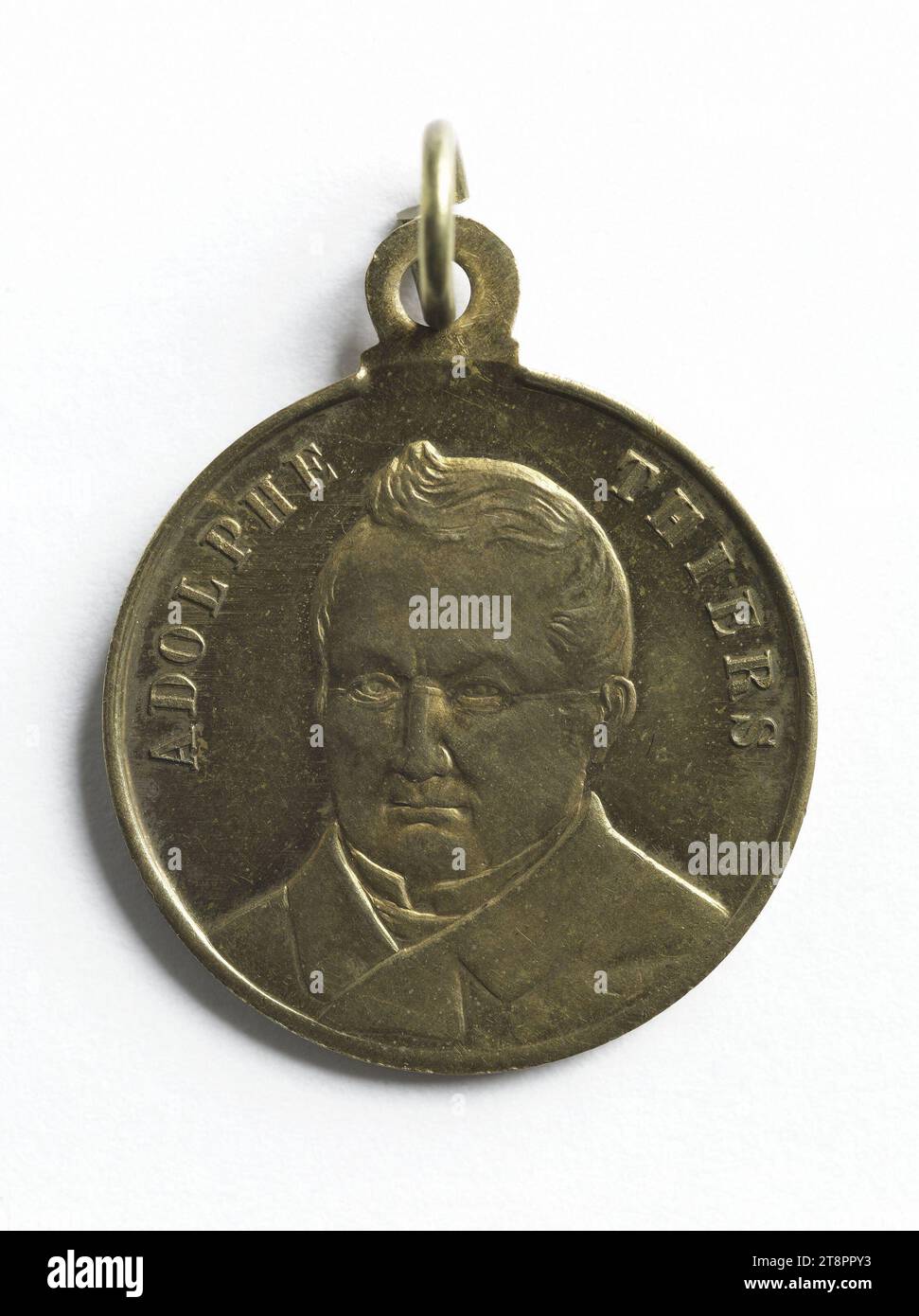 Adolphe Thiers (1797-1877), President of the Republic (1871-1873), 1877, Anonymous, Medal Engraver, Array, Numismatic, Medal, Sizes - Work: Diameter: 2.3 cm, Weight (type size): 4.63 g Stock Photo