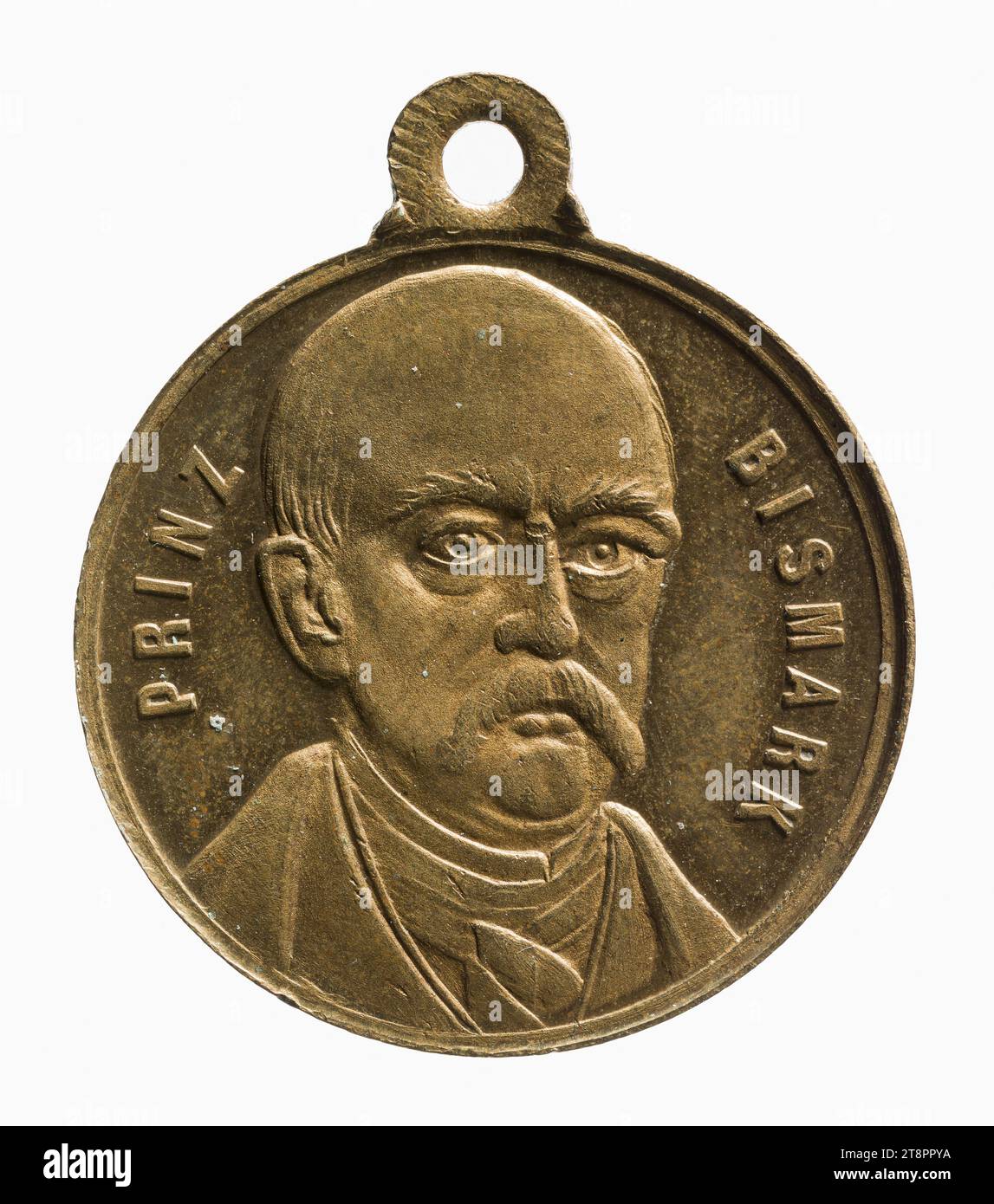 Adolphe Thiers, head of the executive power (1797-1877) and Otto von Bismark, Prussian and later German chancellor (1815-1898),1870-1871, Anonymous, Medal engraver, Between 1870 and 1871, 19th century, Numismatic, Medal, Brass, Sizes - Work: Diameter: 2.4 cm, Weight (type size): 6.22 g Stock Photo