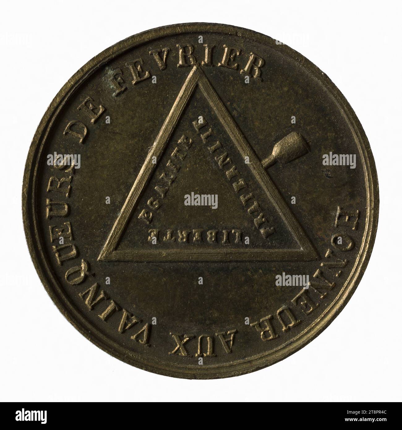 Alphonse de Lamartine (1790-1869), n.d., Anonymous, Medal Engraver, Array, Numismatic, Medal, Brass, Dimensions - Work: Diameter: 2 cm, Weight (type size): 3.92 g Stock Photo