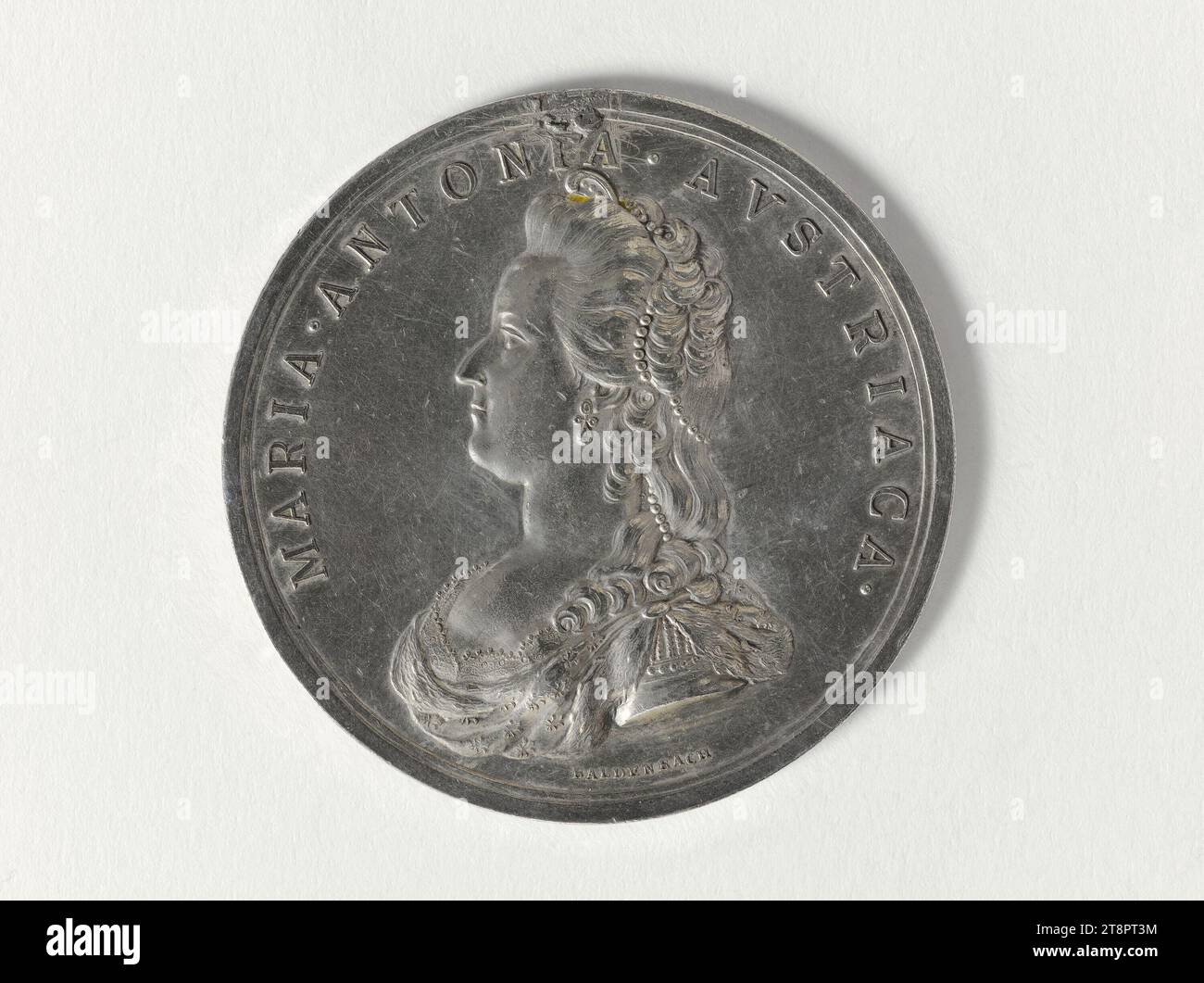 Commemoration of the execution of Marie-Antoinette, October 16, 1793, Baldenbach, Peter, Engraver, Array, Numismatic, Medal, Dimensions - Work: Diameter: 4.7 cm, Weight (type size): 26.31 g Stock Photo