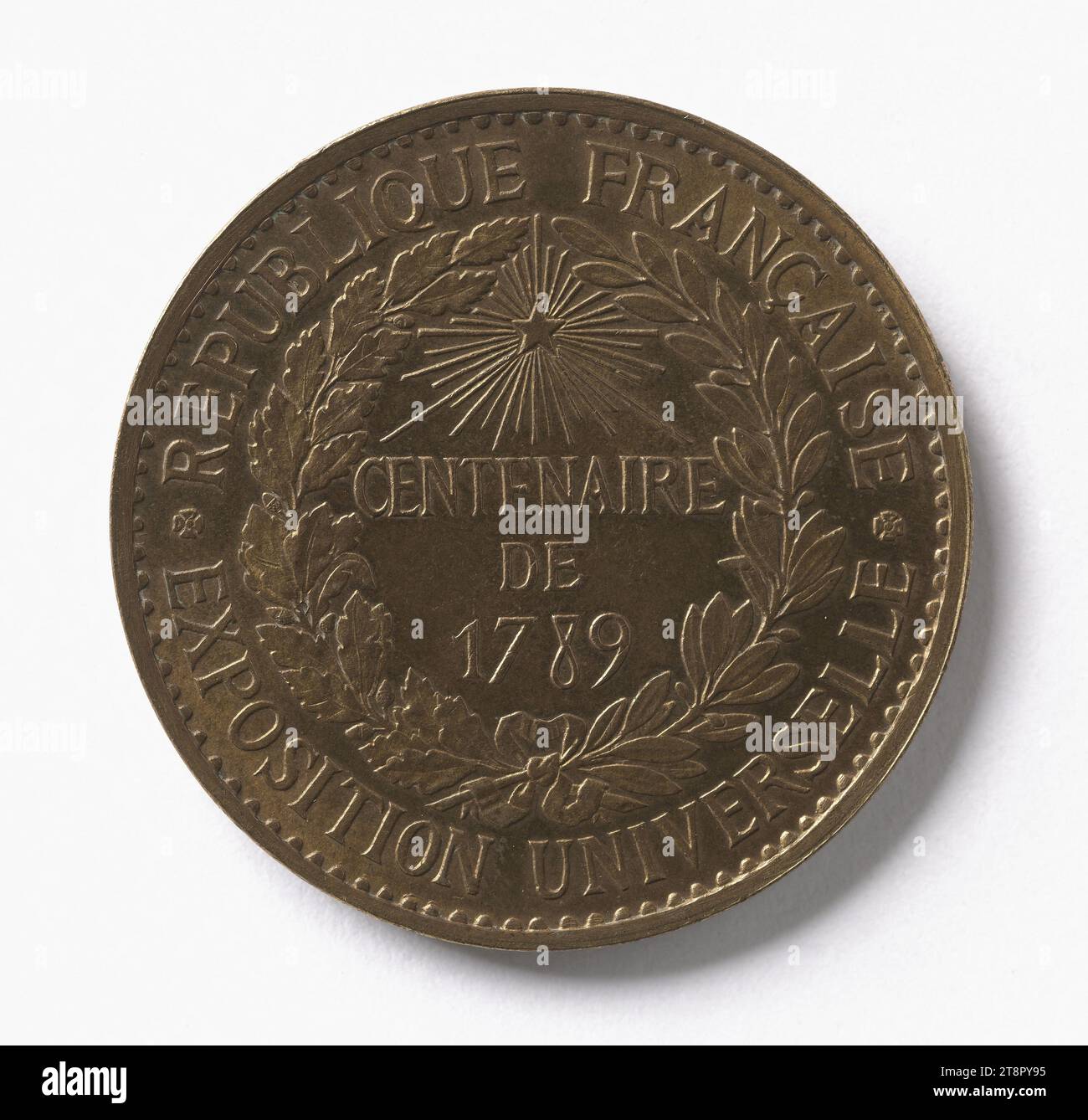 Medal commemorating the Universal Exhibition and the centenary of the ...
