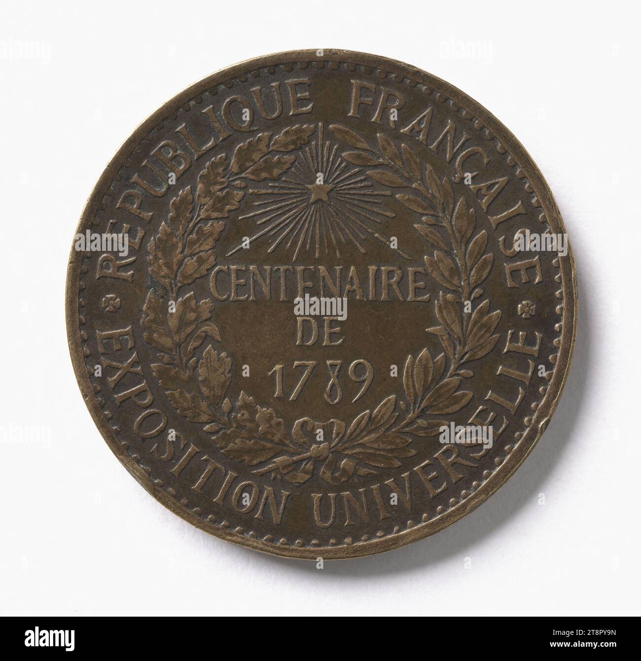 Medal commemorating the Universal Exhibition and the centenary of the ...