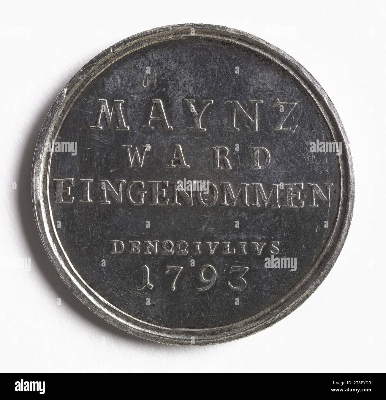 Capture of Mainz, July 22, 1793, Krüger, Chrétien Joseph, Array, Numismatic, Medal, Dimensions - Work: Diameter: 3.6 cm, Weight (type size): 14.07 g Stock Photo
