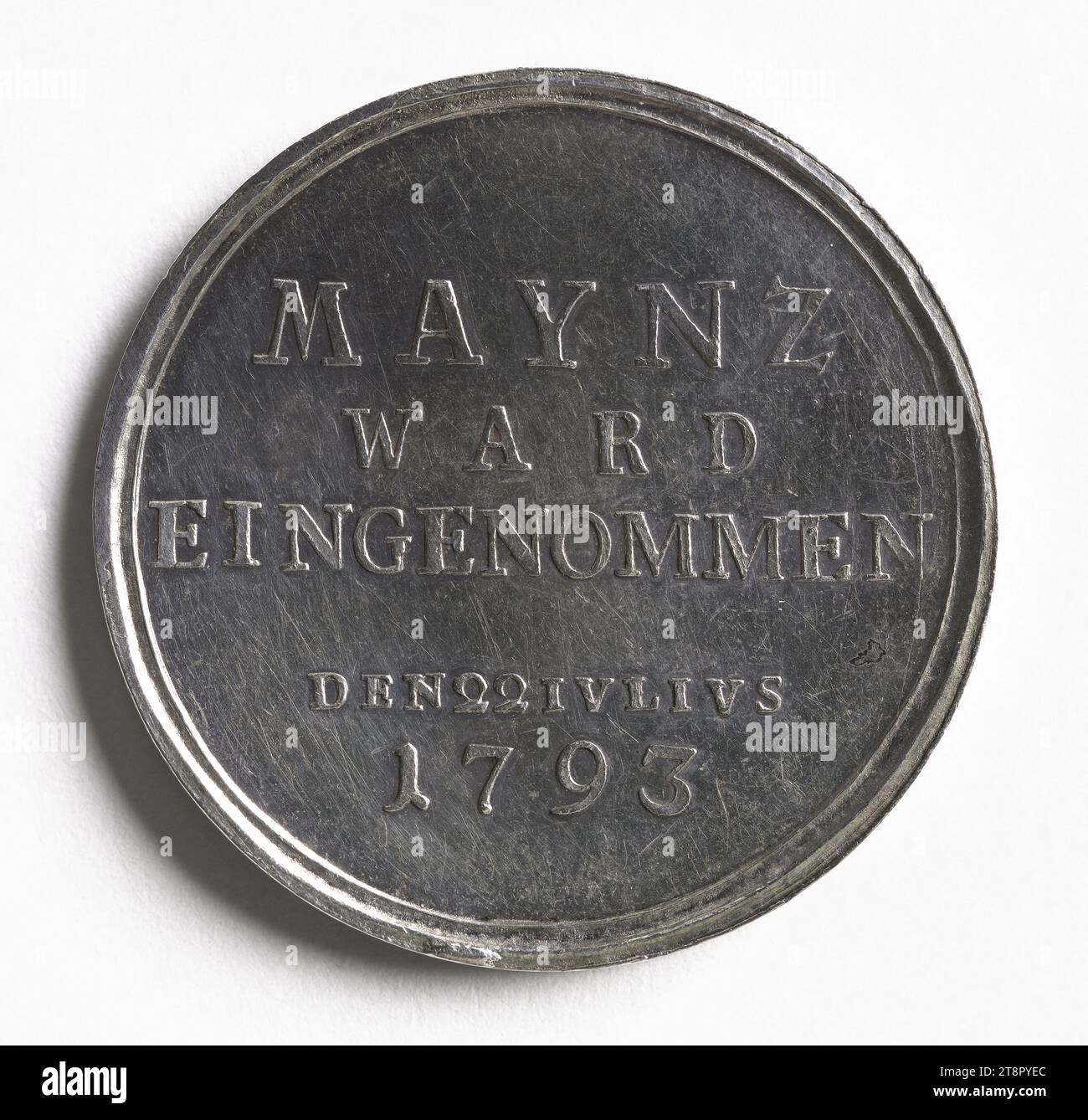Capture of Mainz, July 22, 1793, Krüger, Chrétien Joseph, Array, Numismatic, Medal, Dimensions - Work: Diameter: 3.6 cm, Weight (type size): 13.95 g Stock Photo