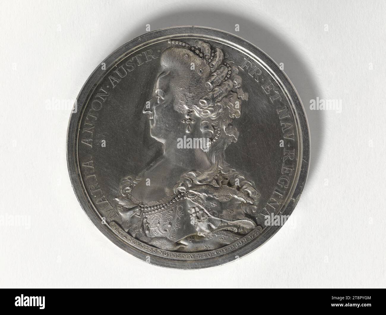 Execution of Marie-Antoinette, October 16, 1793, Küchler, Conrad Heinrich, Medal Engraver, Array, Numismatic, Medal, Dimensions - Work: Diameter: 4.8 cm, Weight (type dimension): 58.48 g Stock Photo
