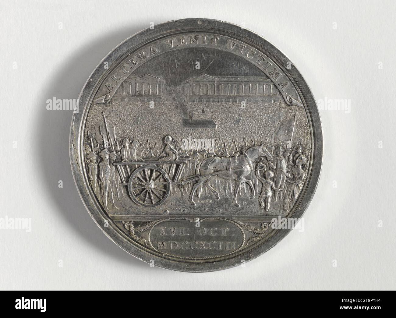 Execution of Marie-Antoinette, October 16, 1793, Küchler, Conrad Heinrich, Medal Engraver, Array, Numismatics, Medal, Dimensions - Work: Diameter: 4.8 cm, Weight (type size): 58.48 g Stock Photo