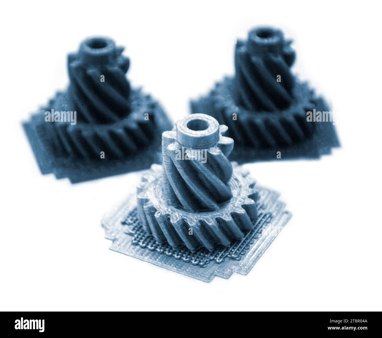 Abstract object printed on 3D printer from photopolymer isolated on