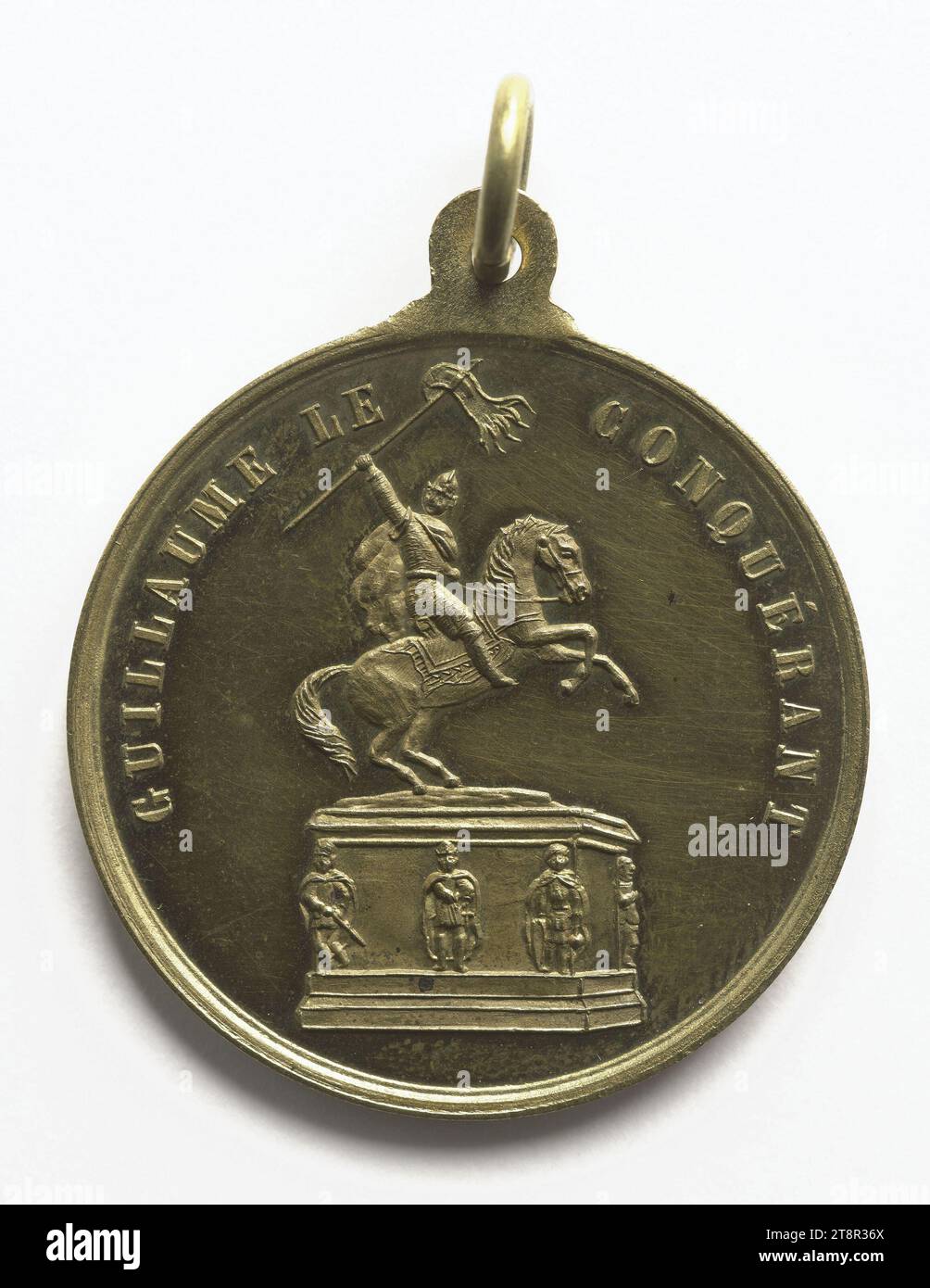 Musical contest and inauguration of the six statues of the dukes of Normandy in Falaise, September 19 and 20, 1875, In 1875, Numismatic, Medal, Copper, Dimensions - Work: Diameter: 3.5 cm, Weight (type dimension): 14.41 g Stock Photo