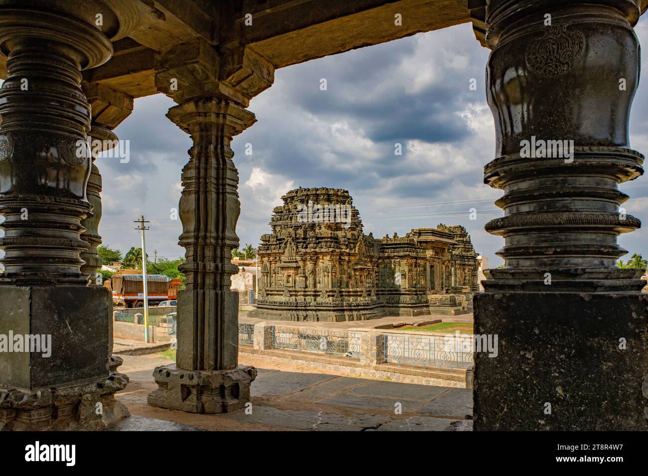 06 05 2015 Vintage Old Heritage Art Kashivishvanatha Temple, Lakkundi in Gadag District of Karnataka.India Asia. Stock Photo