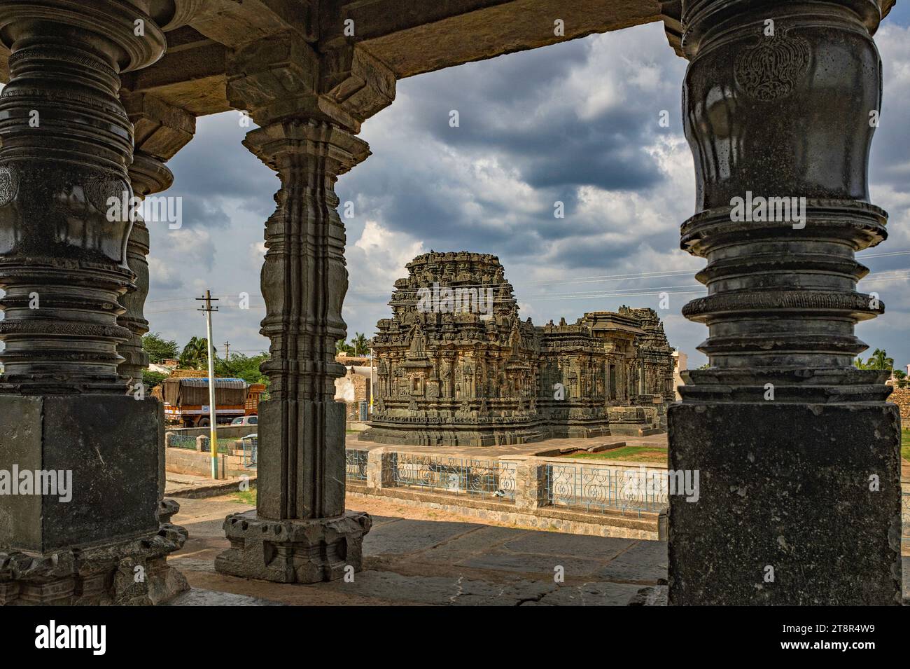 06 05 2015 Vintage Old Heritage Art Kashivishvanatha Temple, Lakkundi in Gadag District of Karnataka.India Asia. Stock Photo