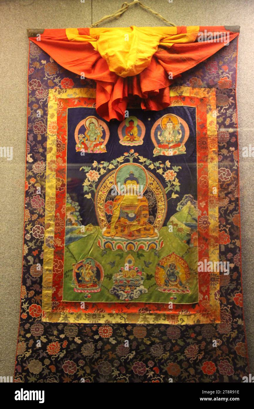 Tibetan Tangka Painting, Tibet Museum, Lhasa Stock Photo - Alamy