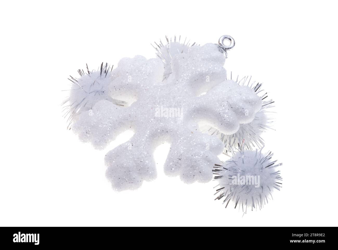 white snowflake on a white background Stock Photo - Alamy