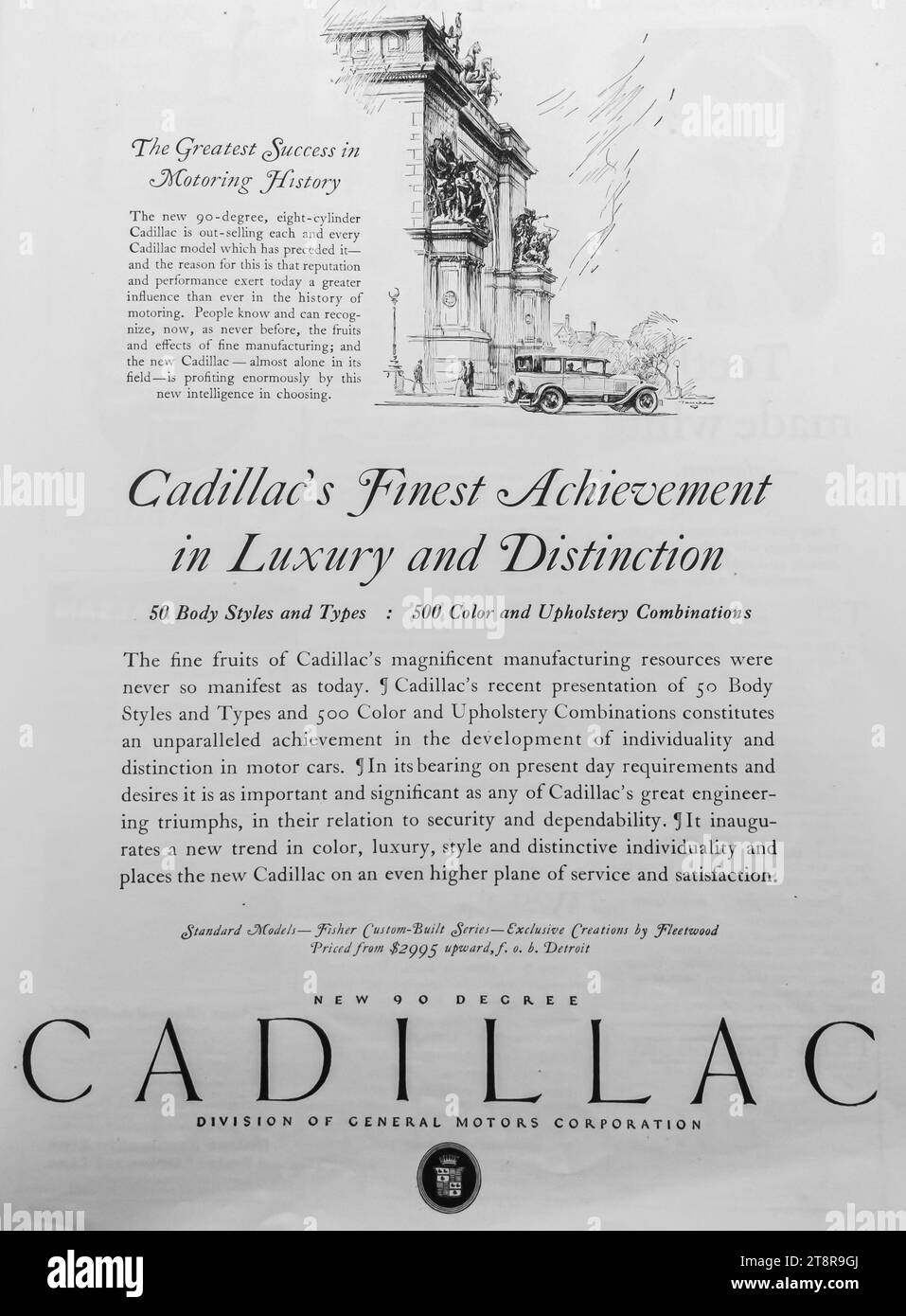 Cadillac advertisements Black and White Stock Photos & Images - Alamy
