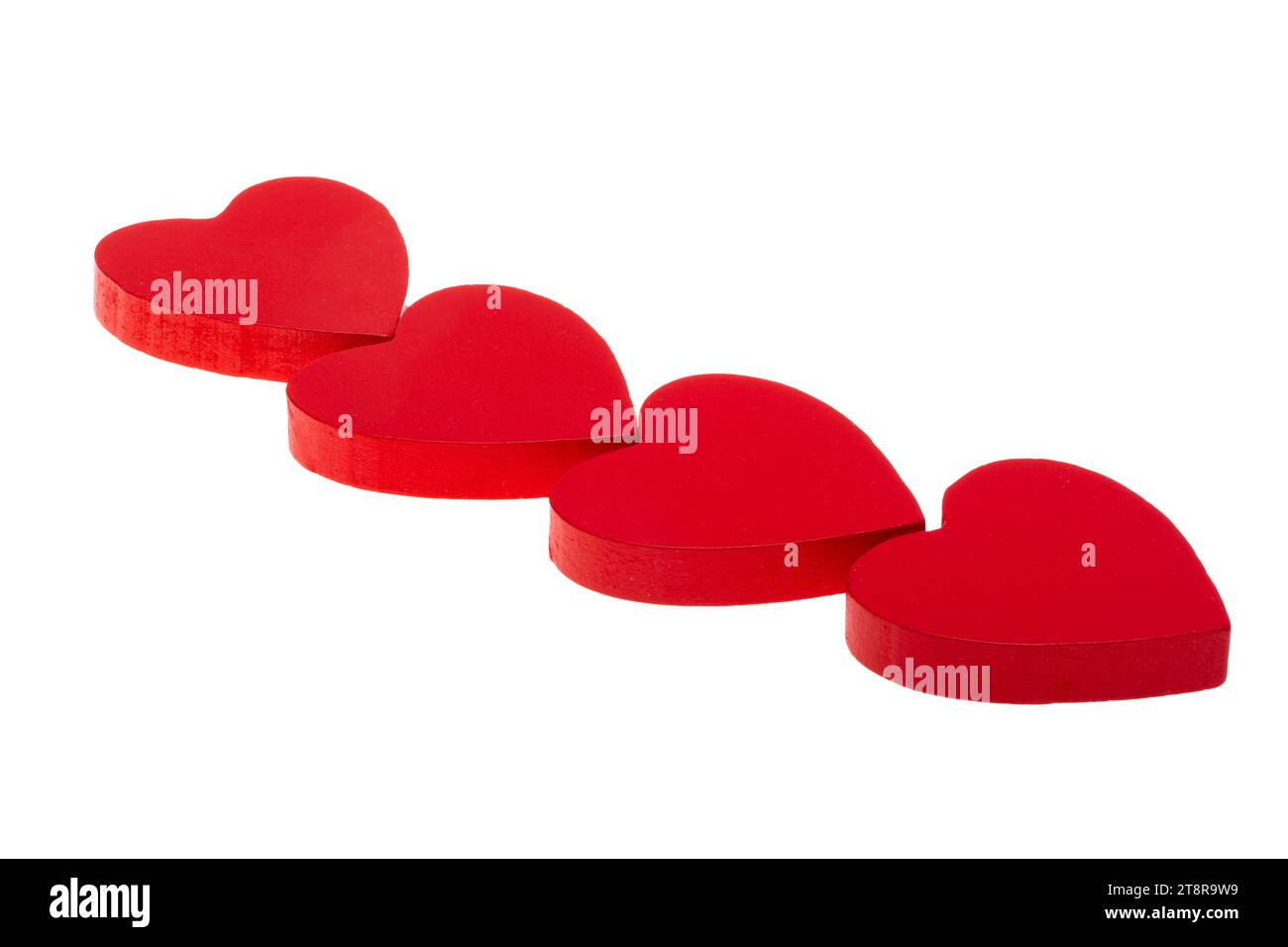 red hearts isolated on white background Stock Photo - Alamy