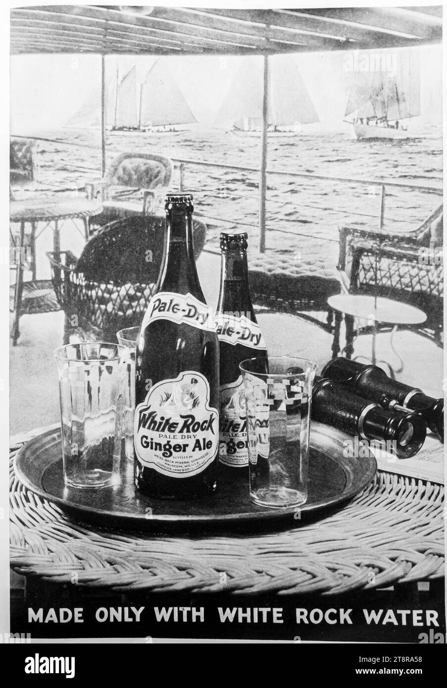 1926  White Rock Ginger ale ad Stock Photo