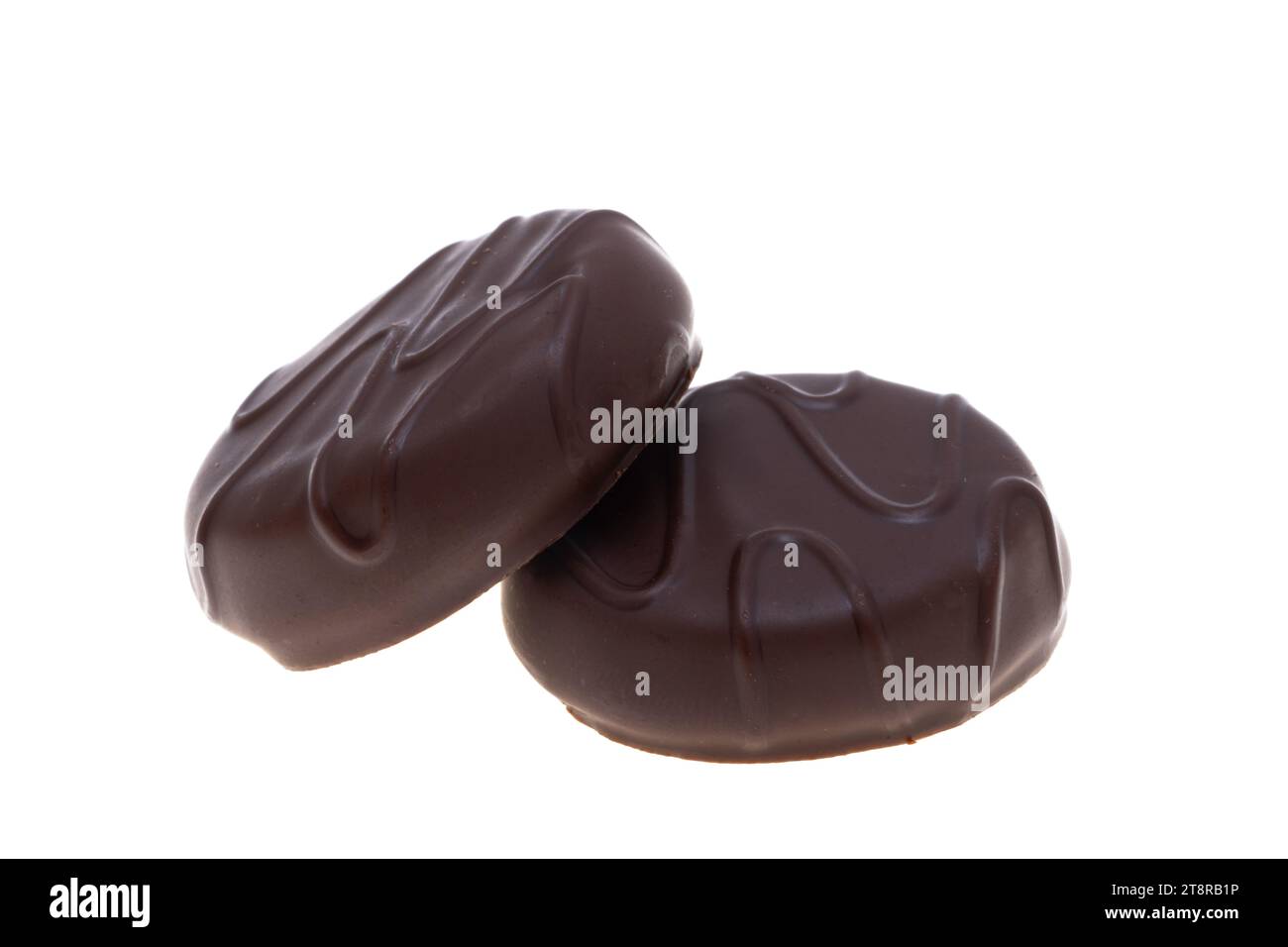 chocolate dark peppermint isolated on white background Stock Photo - Alamy