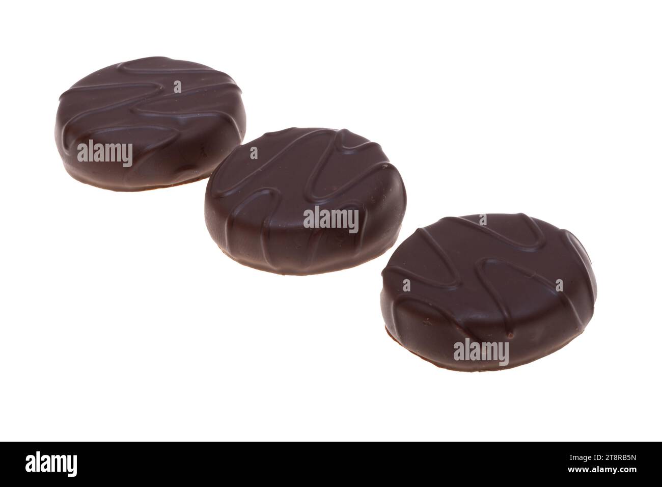 chocolate dark peppermint isolated on white background Stock Photo - Alamy