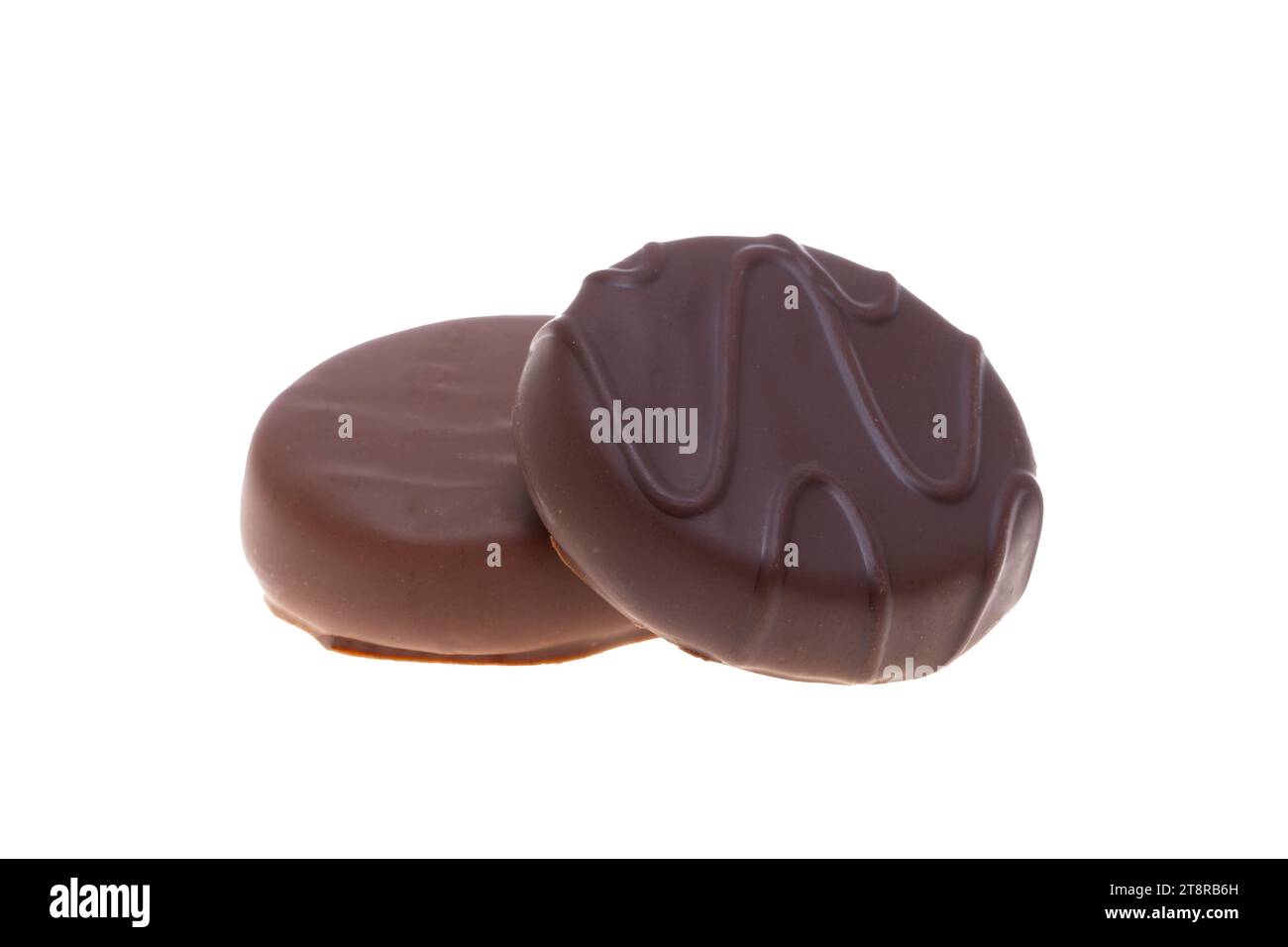 chocolate dark peppermint isolated on white background Stock Photo - Alamy