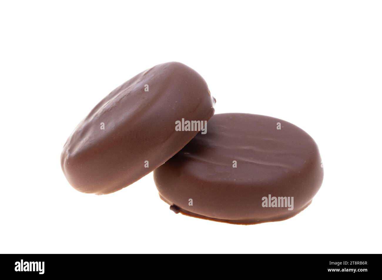 chocolate dark peppermint isolated on white background Stock Photo - Alamy